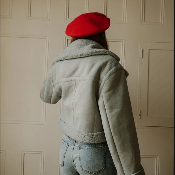 MARBLE Women's Light Gray Teddy Jacket - Picture 3 of 8